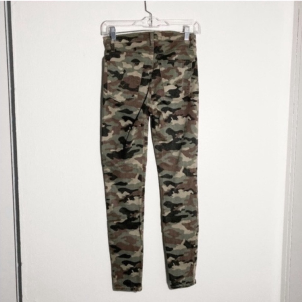 Hudson Barbara High Rise Super Skinny Jeans In Green Camo Sz 25 - Picture 2 of 10